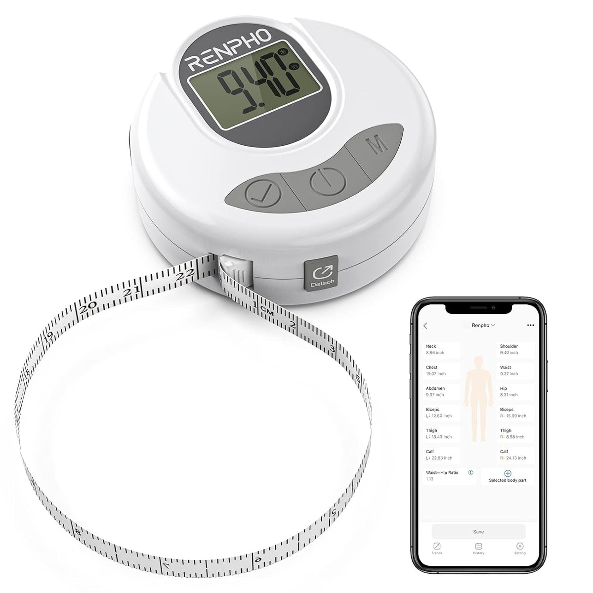 Smart Bluetooth Body Measuring Tape